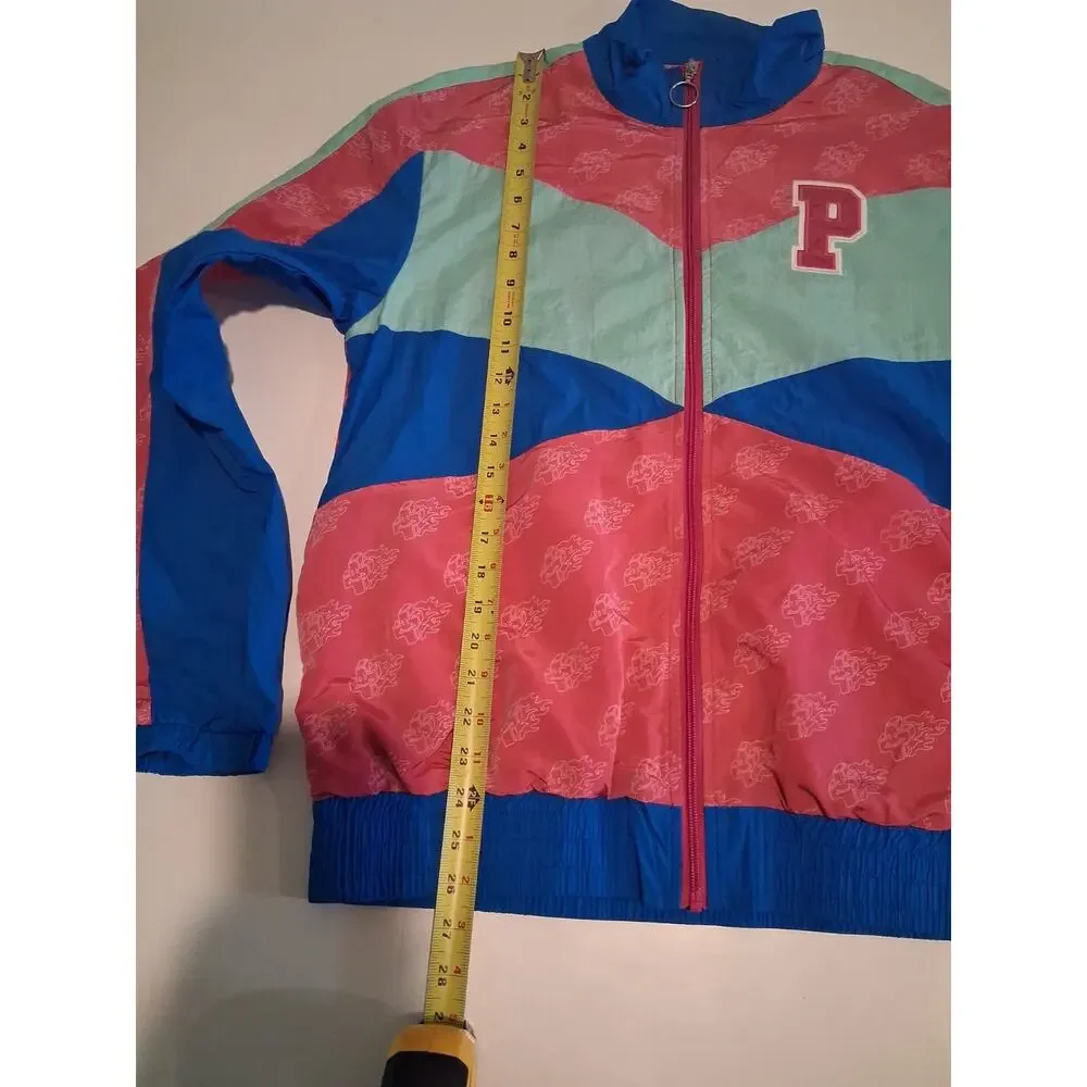 Pink Dolphin Mr Positive Colorblock Windbreaker Jacket Pink Blue Men's Size M